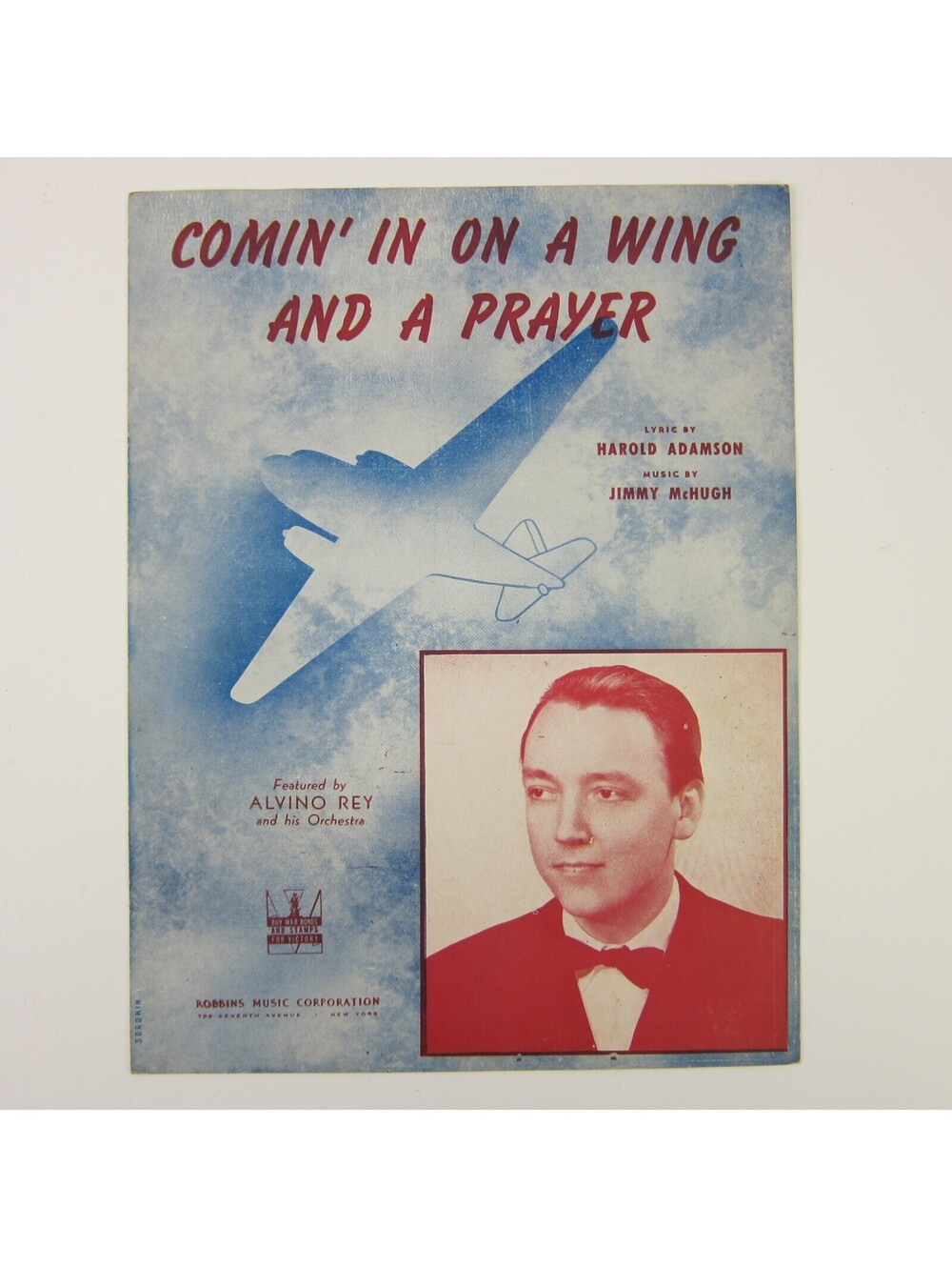 Sheet Music Comin in on a Wing and a Prayer Alvino Rey Jimmy McHugh Vintage 1943
